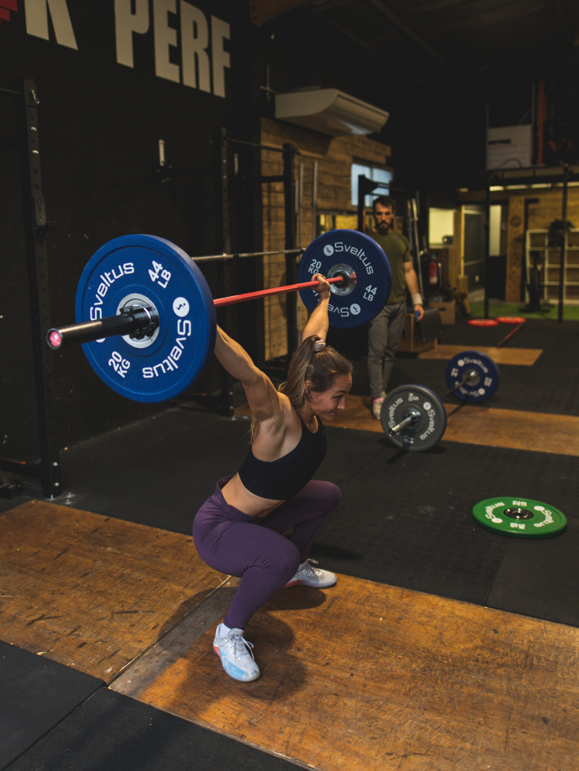 Dámska ružová olympijská osa 15kg - Image 7