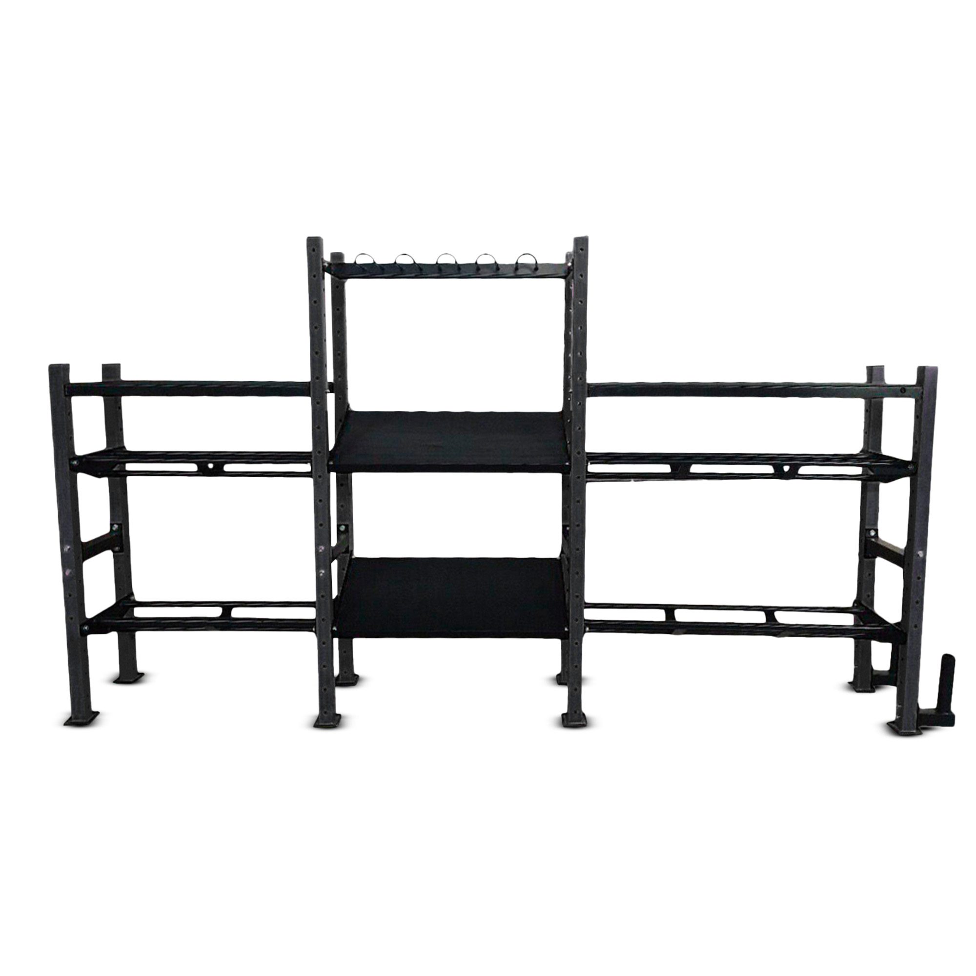 úložný regál na fitness vybavenie