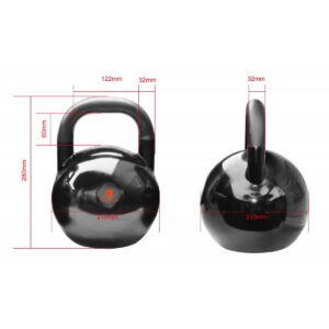 kettlebell s presnými rozmermi